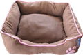 Κρεβατάκι καφέ-ροζ (65 χ 55cm)