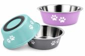Μεταλλικό μπολ Paws με αντιολισθητική βάση 14cm, τιρκουαζ